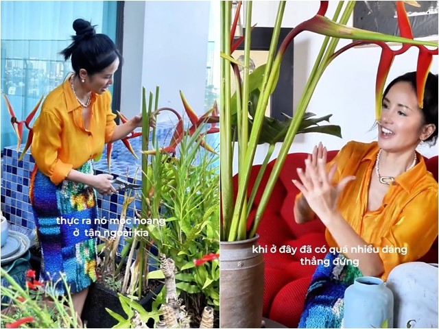 Diva Hồng Nhung cắt hoa vào cắm trong penthouse khu nhà giàu, dân mạng bình luận 