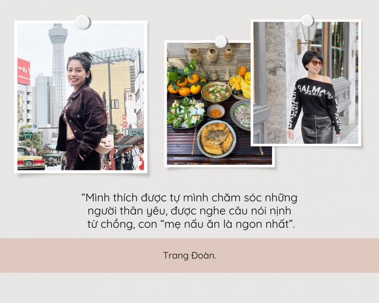 Chị Trang Đoàn rất thích nấu ăn.