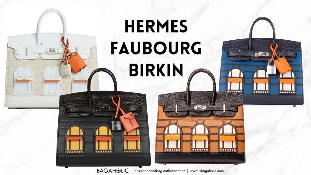 4 màu khác nhau của mẫu Faubourg Birkin: Snow, Night, Midnight và Day (theo thứ tự từ trái qua phải, trên xuống dưới).