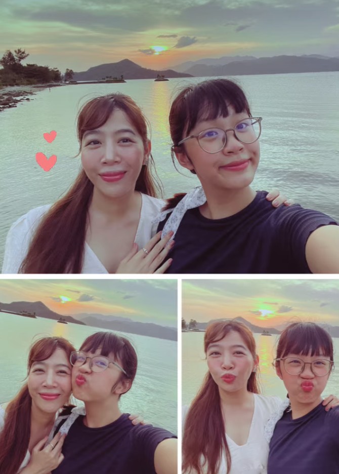 Má lúm hạt gạo duyên dáng trên gương mặt An Nhiên con gái của MC Diệp Chi được chia sẻ mới đây.