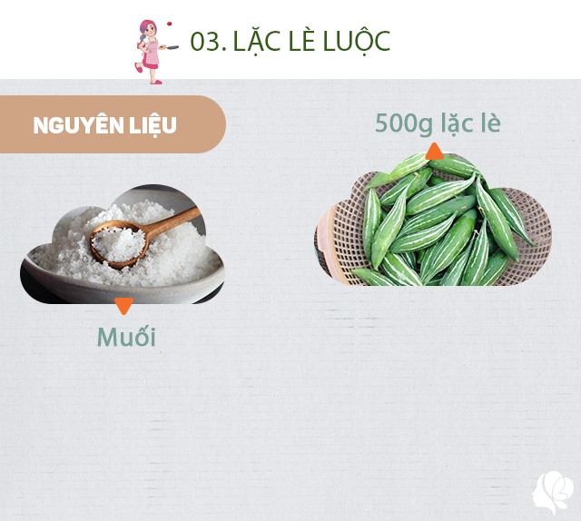 Chuẩn bị: 500g quả lặc lè, một ít muối.