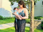 Yêu con - Cảnh bỉm sữa lần 2 của Lan Phương: Bế con 17 ngày tuổi đi 700 cây số gặp chồng Tây, cho con bú mẹ hoàn toàn