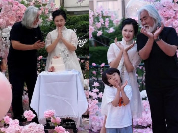 Ông trùm phim kiếm hiệp 73 tuổi khiến vợ trẻ kém 31 tuổi vui sướng vì hành động này trong ngày sinh nhật