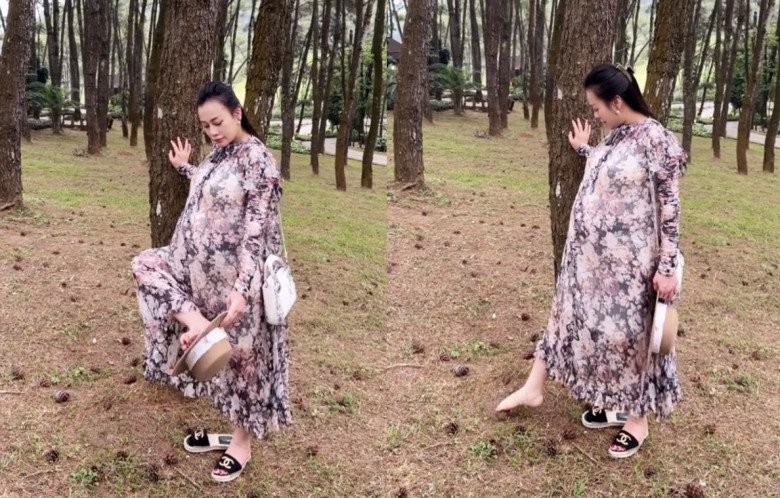 Vòng 2 to khổng lồ của Phương Oanh khi cận kề ngày sinh nở.