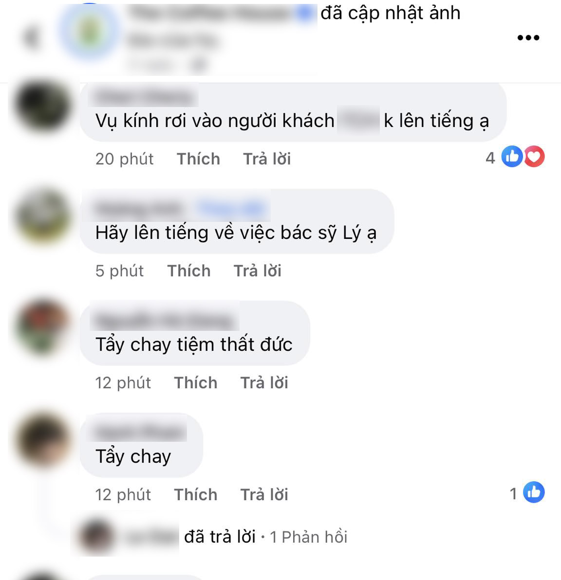 Rất nhiều bình luận đòi tẩy chay quán. 