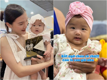 Vẻ ngoài ngoan xinh yêu của em bé vừa chào đời 15 phút đã đi đóng phim 300 tỷ của Lý Hải Minh Hà