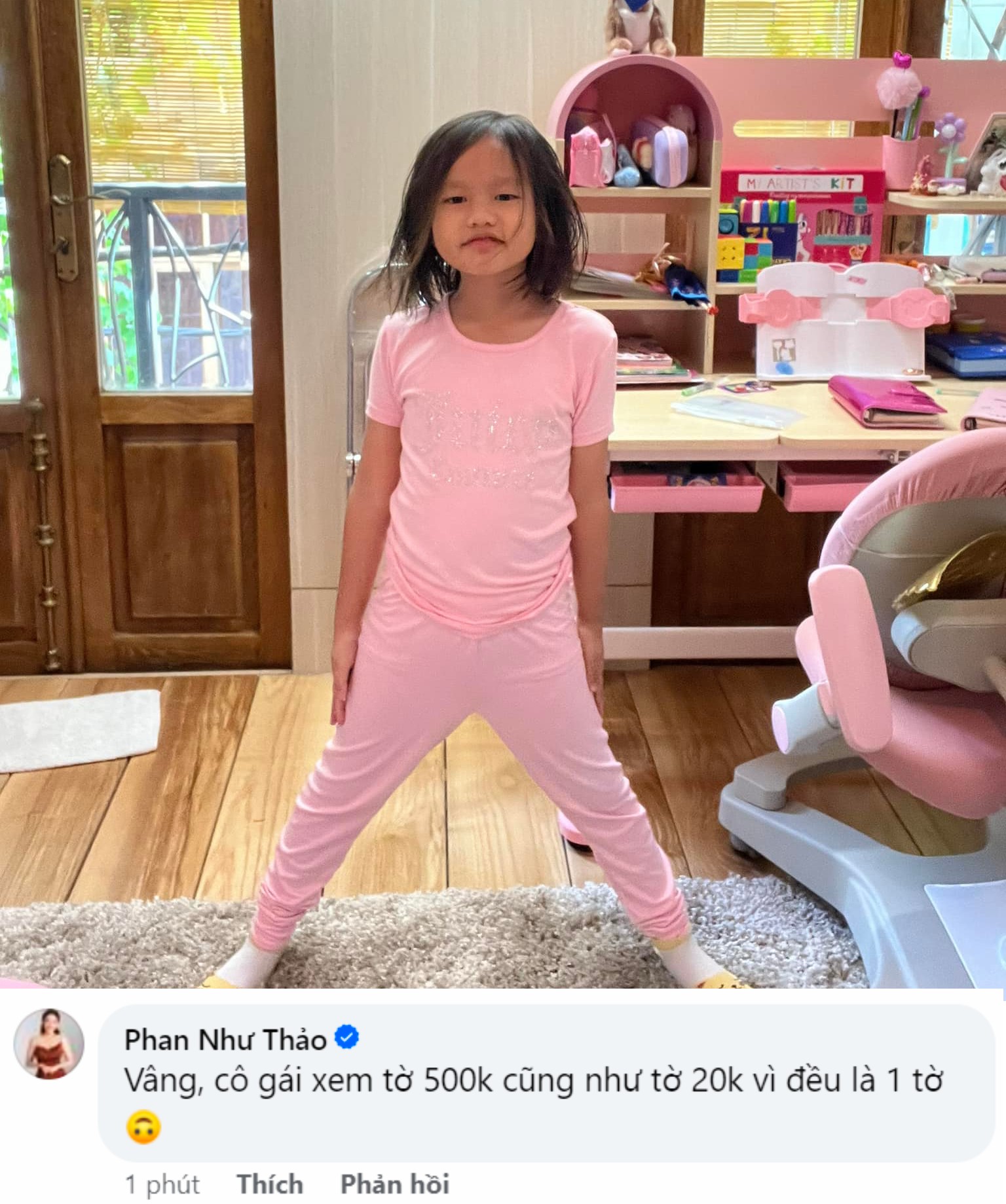 Phan Như Thảo tiết lộ ái nữ xem tờ 500.000 cũng như 20.000.