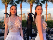 Thời trang - Hot girl Lào gốc Việt diện áo làm bằng nắp chai nhựa