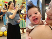 Yêu con - Lan Phương bị dân mạng chú ý cách bế con khi khoe ái nữ lai 2 tháng tuổi mắt to, cười xinh