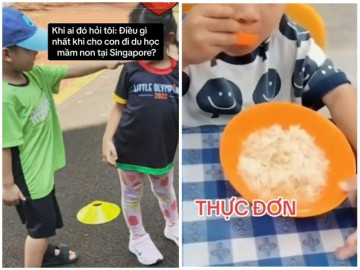Cho con học mầm non Singapore, mẹ Việt ngỡ ngàng khi nhìn cơm trưa ở trường