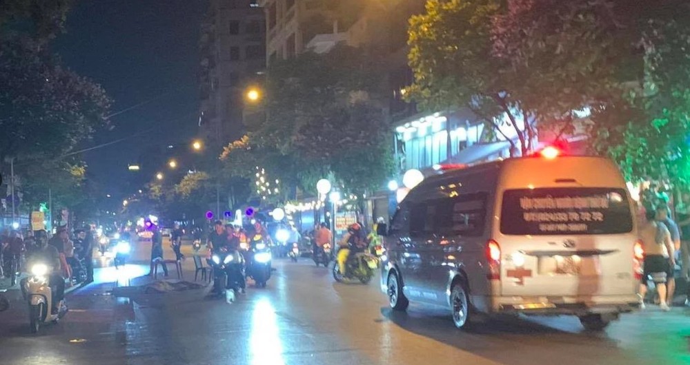 Hiện trường nơi xảy ra vụ tai nạn giao thông. Ảnh CTV