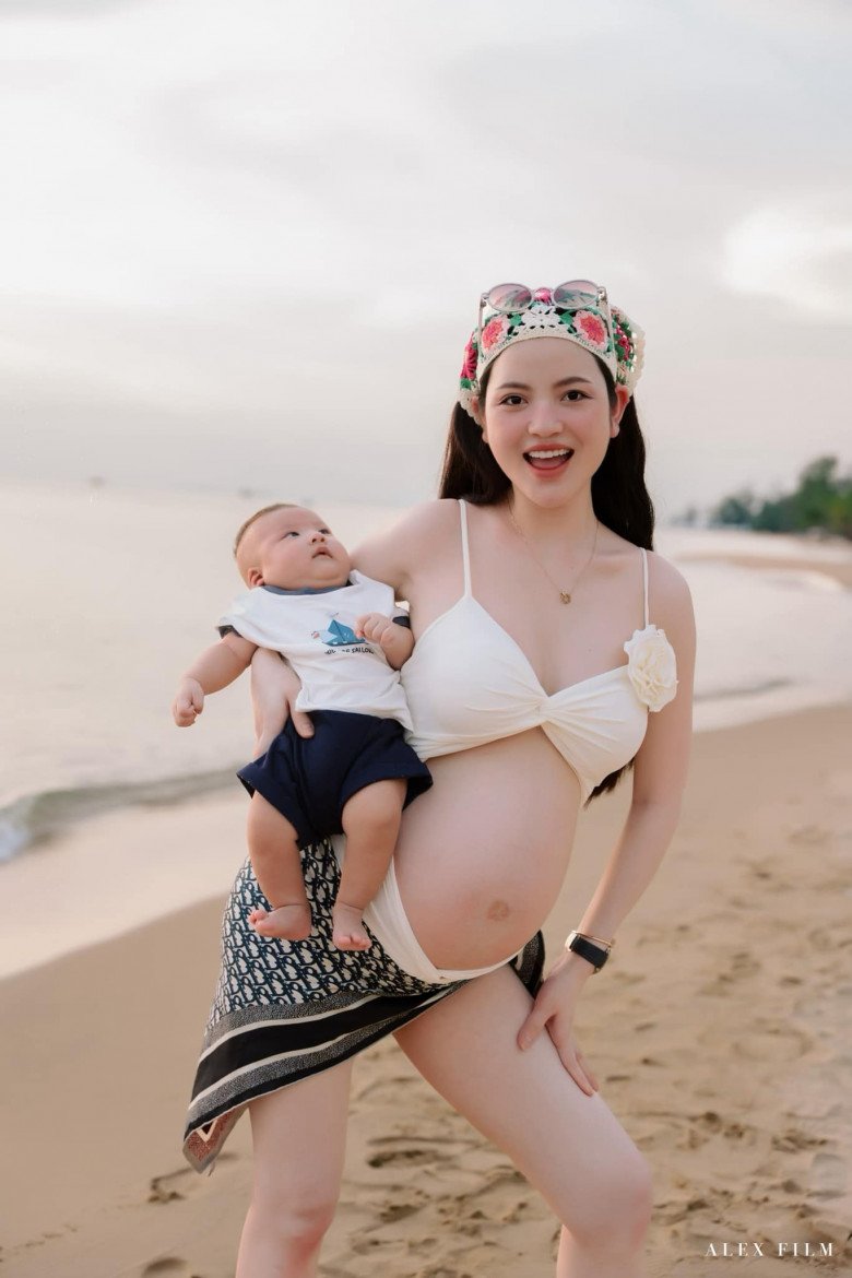 Bầu vượt mặt, Chu Thanh Huyền diện bikini xuyên thấu thả dáng hậu tăng 10kg - 3