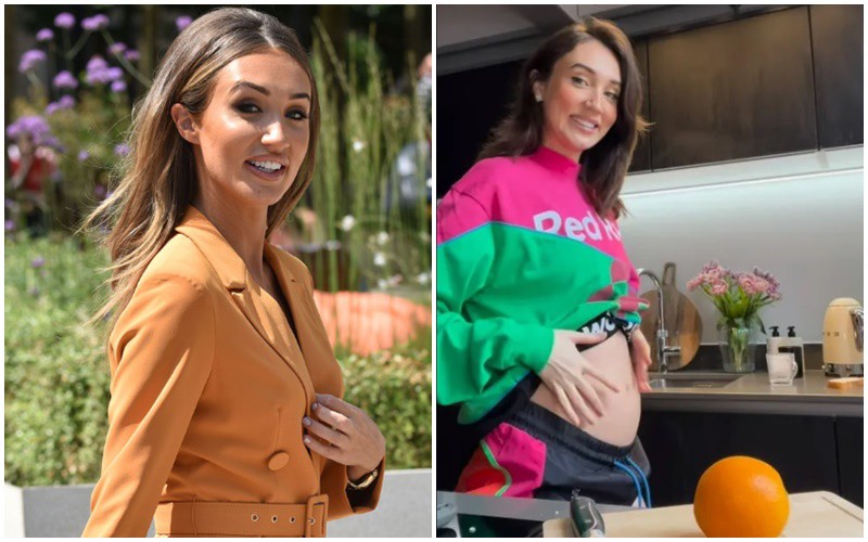 Megan McKenna dù mang bầu vẫn xinh đẹp rạng rỡ, cô được mệnh danh là bà bầu đẹp nhất làng bóng đá Anh. 
