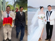 Giải trí - "Cò" Phùng Ngọc hôn cô dâu kém 10 tuổi trong tiệc cưới ở quê nhà