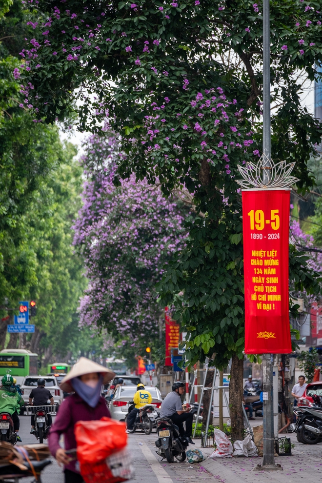 Phố phường Thủ đô rợp cờ hoa kỷ niệm 134 năm ngày sinh Chủ tịch Hồ Chí Minh, dòng người bồi hồi xếp hàng vào Lăng viếng Bác - 3