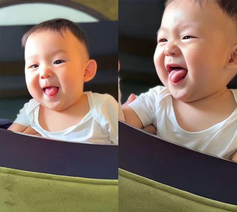 Ngoại hình bụ bẫm của con trai Minh Hằng khi được 9 tháng tuổi.