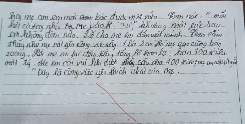 Bài văn tiểu học tả amp;#34;Công việc yêu thích của mẹ ở nhàamp;#34; khiến mẹ đỏ mặt còn nhiều người cười chảy nước mắt - 3