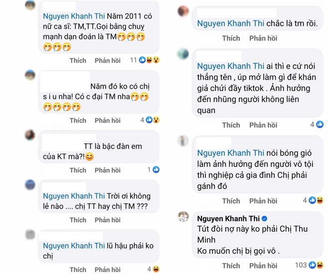 Qua bình luận của Khánh Thi, Thu Minh đã được giải oan.