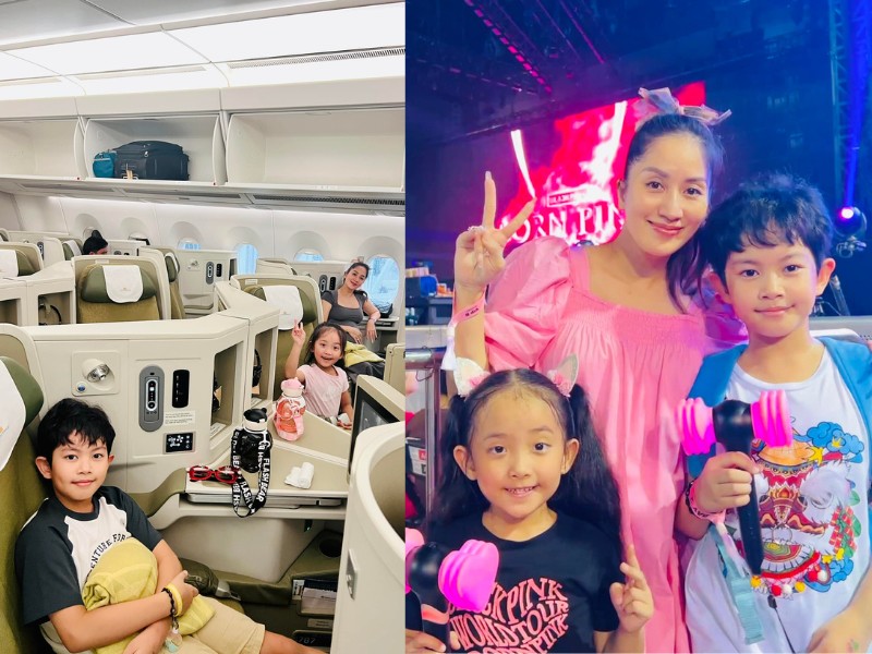 Bà xã Phan Hiển chiều theo sở thích 'đu idol' Kpop của các con. Cô từng khoe hình ảnh 3 mẹ con đi máy bay hạng thương gia trong chuyến xem concert BlackPink tại Hà Nội vào năm 2023.
 
