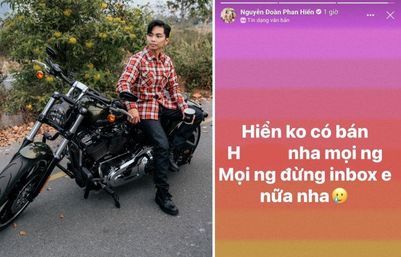 Phan Hiển đính chính thông tin bán xế cưng.