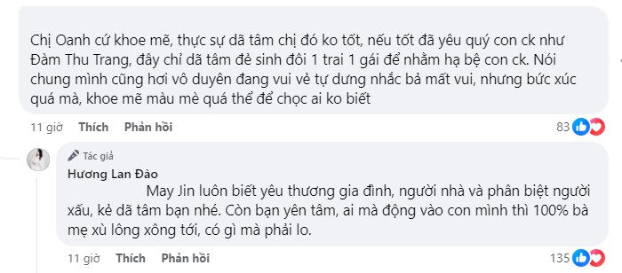 Đào Lan Hương trực tiếp thắn cho biết thêm cô tiếp tục xù lông nếu như sở hữu người va cho tới 2 con cái.