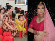 Thời trang - Võ Hạ Trâm vào trường chăm con diện đồ bộ thun lạnh, khó nhận ra là người nổi tiếng