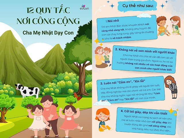 Người Nhật nổi tiếng lịch sự, đây là 12 quy tắc nơi công cộng mẹ Nhật dạy con