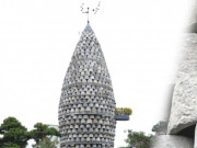 Clip Eva - Ngôi tháp hình hạt lúa làm từ hơn 1.000 cối đá