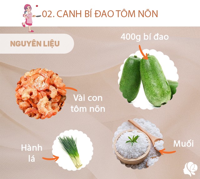 Chuẩn bị: - 10g tôm khô - 1 trái bí đao (500g) - hành, muối.