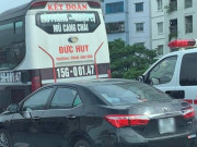Tin tức - Phẫn nộ xe khách "cướp" làn dừng khẩn cấp, chặn đầu xe cứu thương trên Vành đai 3