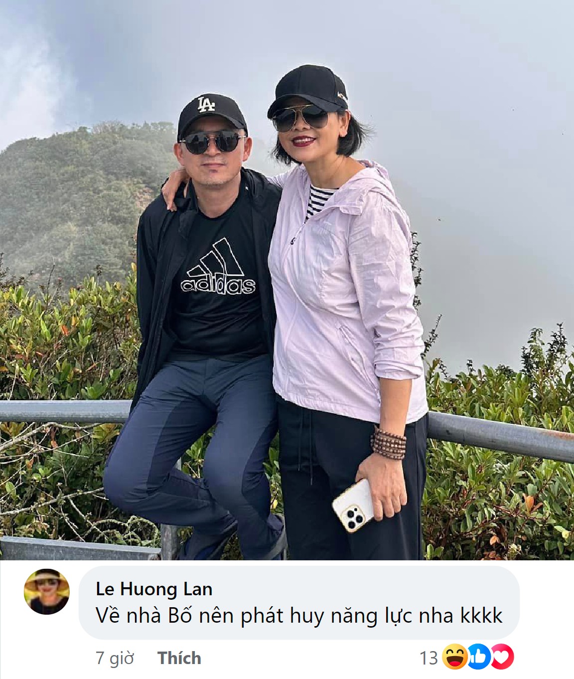 Vợ cũ lẫn vợ hiện tại của Quốc Trung đều để lại bình luận.