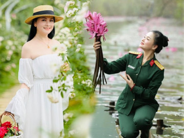 Mẹ chồng hụt của Hồng Diễm là NSND mang hàm đại tá, tuổi 55 trẻ đẹp nhờ bộ môn bay