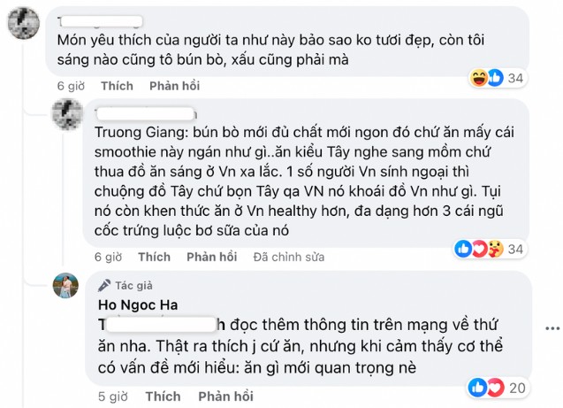 Cộng đồng mạng bình luận về bữa sáng nữ ca sĩ làm cho các con.