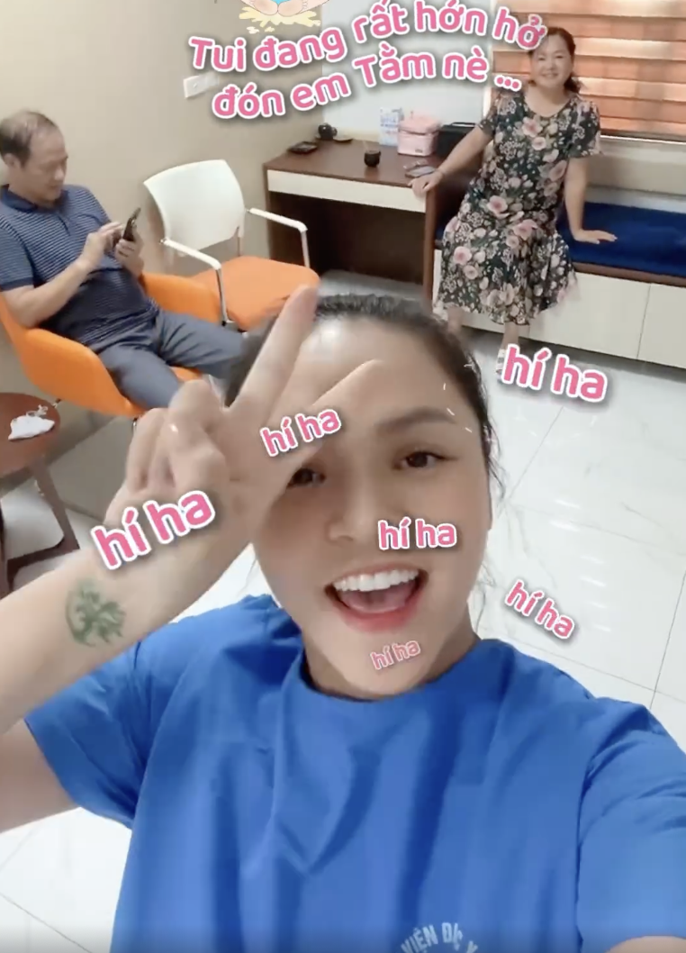 Thu Quỳnh háo hức khi sắp được gặp con gái.