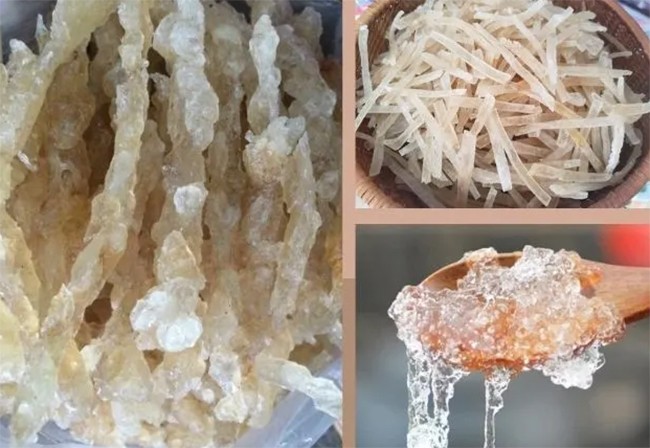 Mủ trôm màu trắng ngà, dạng chất đặc hơi sệt giống như thạch