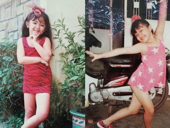 Tóc Tiên đam mê ca hát từ khi còn là một cô bé dễ thương.