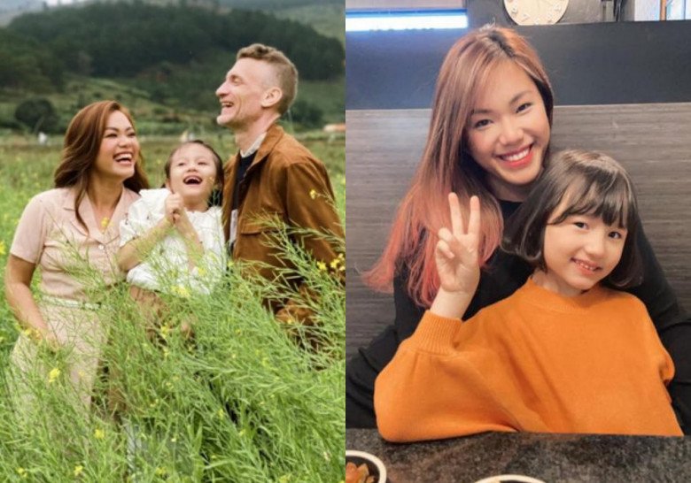 Trái ngược với người chị thân thiết, Phương Vy đang có cuộc hôn nhân viên mãn với chồng Tây và con gái lai xinh đẹp.