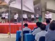 Tin tức - Hà Nội: Gạch vữa sập xuống sân khấu, 6 trẻ bị thương
