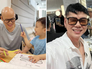 Phan Đinh Tùng xưa đầu trọc nay bỗng đầy tóc, phản ứng của con trai mới "dở khóc dở cười"