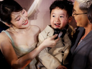 Con trai lần đầu cùng Thúy Ngân đi sự kiện, thân hình bụ bẫm mẹ bế không nổi