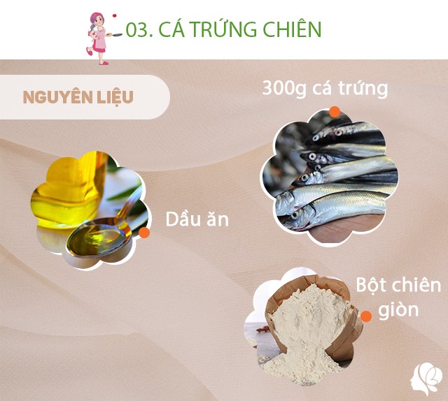 Chuẩn bị: 300g cá trứng, bột chiên giòn, dầu ăn.