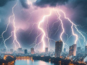 Tin tức - 7.025 cú sấm sét dội xuống Hà Nội trong gần 3h, mưa trắng trời, nhiều tuyến phố ngập sâu