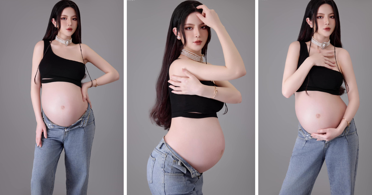 Phong cách chụp hình khoe trọn bụng bầu của nàng WAGS.