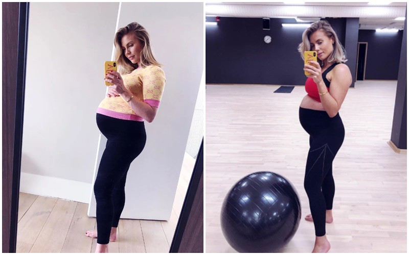 Dù bận rộn thế nào, Maja Nilsson Lindelöf vẫn tích cực tập thể dục để cả hai mẹ con cùng có một thai kỳ suôn sẻ.
