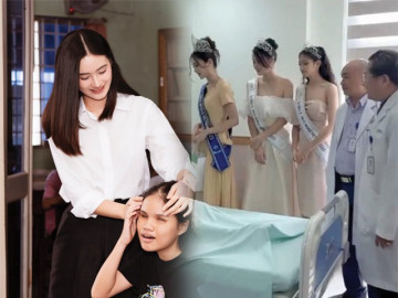 Không còn mắc lỗi diện đầm lộng lẫy, Hoa hậu Ý Nhi về nước đi từ thiện với bộ đồ ghi điểm 10