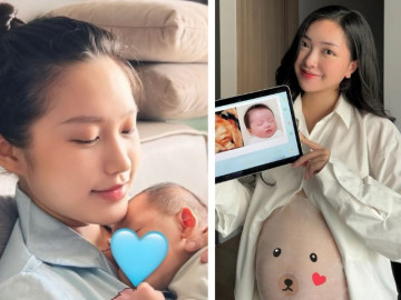 Bà xã Hà Đức Chinh bầu tháng cuối vẫn không rạn da nhờ có bí quyết, Doãn Hải My tiếc vì không thử sớm hơn