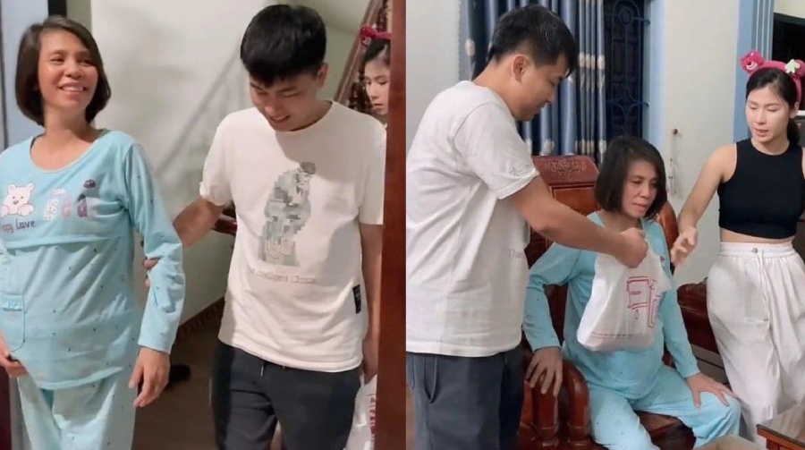 Đoạn video chàng rể hộ tống mẹ vợ đi khám thai đang nhận về nhiều luồng ý kiến.