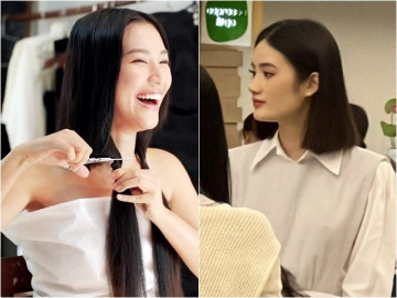 Sao Việt hiến tóc tặng bệnh nhân ung thư: Hoa hậu Ý Nhi khác lạ trước khi du học, Hoàng Oanh cắt phăng 25cm tóc