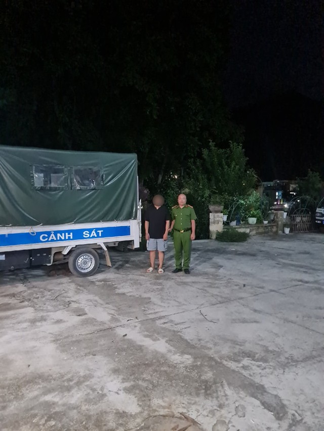 Đối tượng B. đã bị triệu tập lên cơ quan công an (Ảnh: Công an tỉnh Hà Giang)