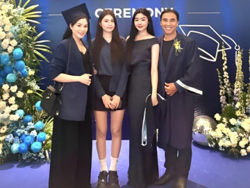 MC Quyền Linh suýt khóc khi nhìn Lọ Lem tốt nghiệp, ái nữ cởi áo cử nhân khoác cho bố nói biết ơn
